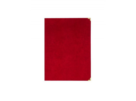 MOT-P - Oklevéltartó A4 piros színű velúr - MOT-P OKLEVÉLTARTÓ A4 méretben, velúr borítású